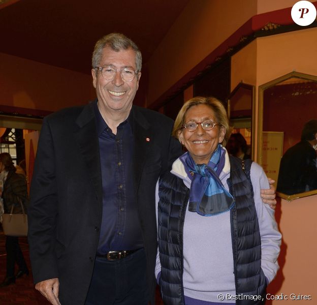 Exclusif - Patrick Balkany et sa femme Isabelle - Députés et sénateurs à la pièce de théâtre "La Candidate" avec Amanda Lear à La Michodière à Paris. Le 27 avril 2016 © Coadic Guirec / Bestimage