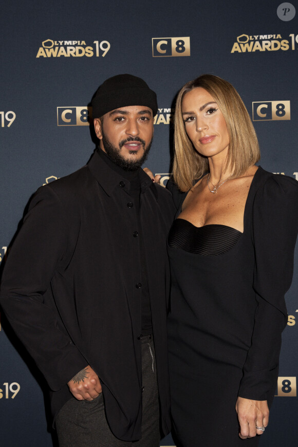 Exclusif - Slimane et Vitaa au photocall de la 1ère édition des "Olympia Awards", cérémonie récompensant des artistes de la musique et de l'humour, présentée par A. de Caunes à l'Olympia. Paris, le 11 décembre 2019. © Tribeca-Gorassini/Bestimage