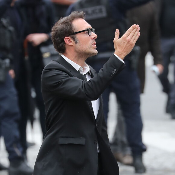 Nicolas Bedos - Hommage à Guy Bedos en l'église de Saint-Germain-des-Prés à Paris le 4 juin 2020.