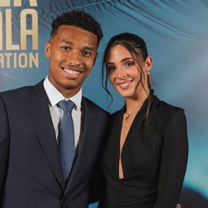 Coralie Porrovecchio et Boubacar Kamara au dîner de gala OM Fondation. Avril 2019.