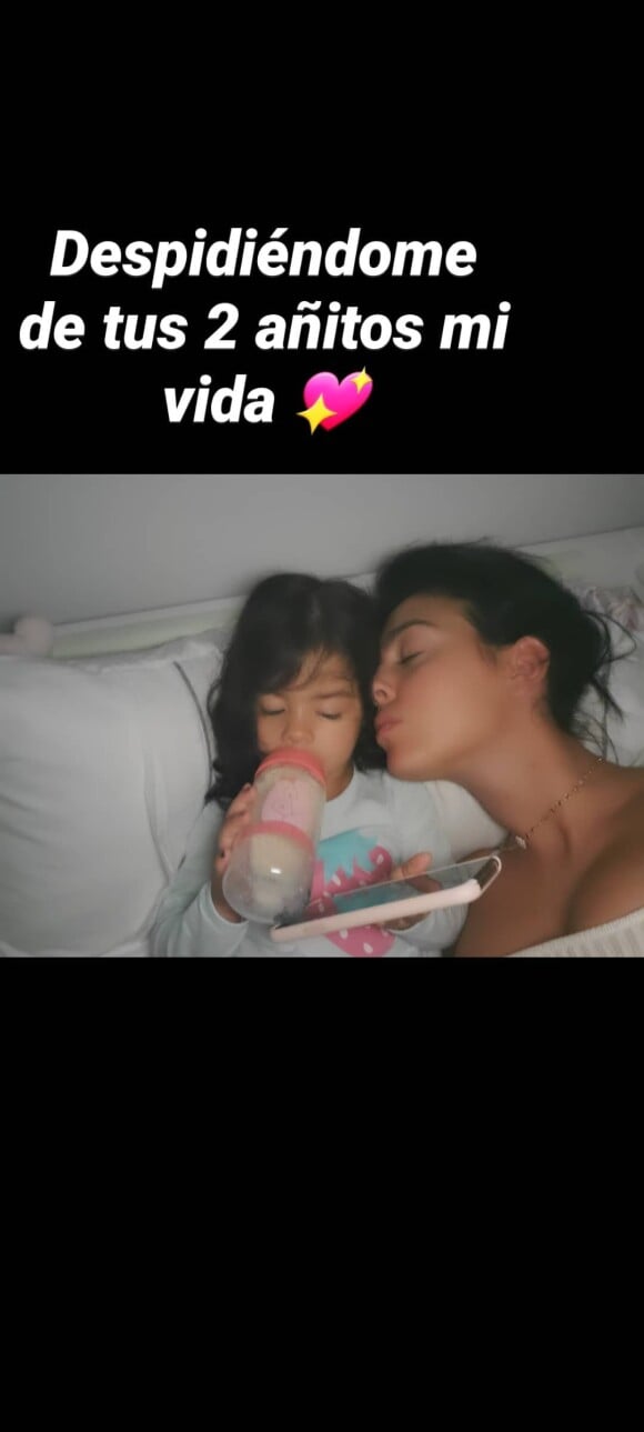 Georgina Rodriguez fête les 2 ans d'Eva sur Instagram le 5 juin 2020.