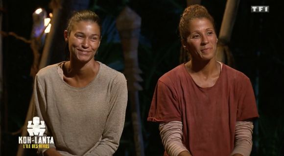 Inès et Naoil lors de la grande finale de "Koh-Lanta, l'île des héros" (TF1) vendredi 5 juin 2020.