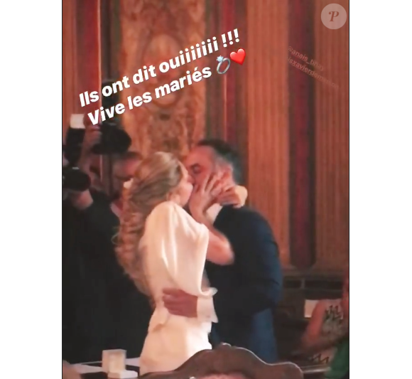 François-Xavier Demaison et Anaïs Tihay se sont mariés le 7 juin 2019 dans les Pyrénées-Orientales, unis à la mairie de Perpignan avant de célébrer leurs noces au château de Valmy à Argelès-sur-Mer. Image Instagram.