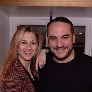 Exclusif - François-Xavier Demaison et sa femme Anaïs Tihay - Inauguration du restaurant de G. Houzé et B. Patou, "La Fontaine Gaillon" à Paris. Le 15 janvier 2020. © Rachid Bellak/Bestimage