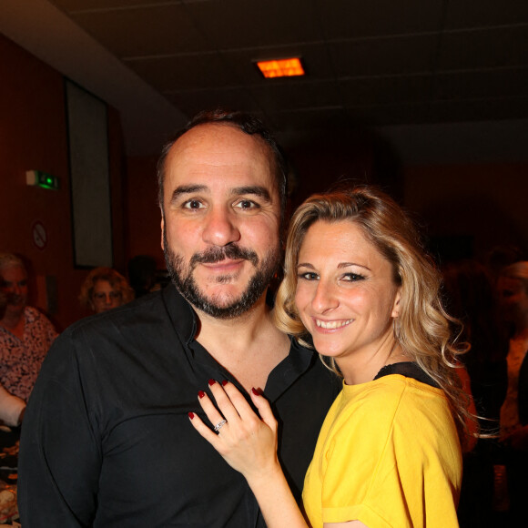 Exclusif - François-Xavier Demaison et sa compagne Anaïs Tihay assiste à la dernière représentation du spectacle de François-Xavier Demaison, à l'Olympia, à Paris. Le 19 Avril 2019. @Jerome Domine/ABACAPRESS.COM.