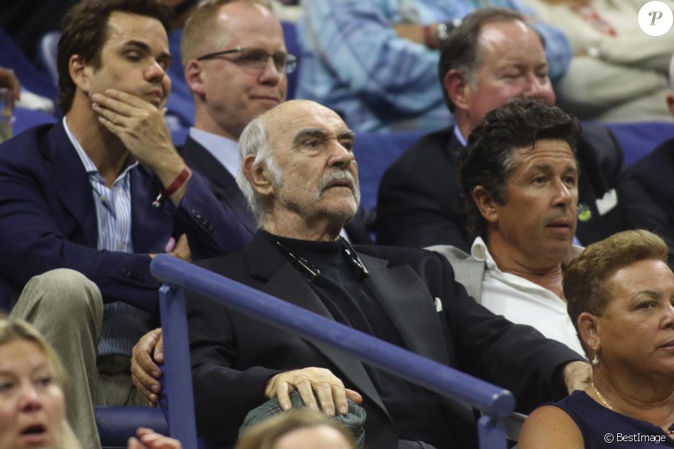 Sean Connery à un match de tennis au US Open Tennis 2017 à New York, le