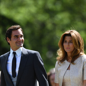 Roger Federer et sa femme Miroslava Vavrinec - Arrivée des invités au mariage de Pippa Middleton et James Matthew (son frère), en l'église St Mark en Angleterre, le 20 mai 2017.