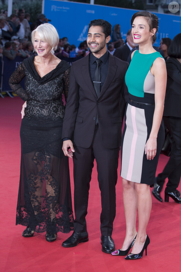 Helen Miren, Manish Dayal et Charlotte Le Bon - Avant-première du film "Les recettes du Bonheur" lors du 40e festival du cinéma américain de Deauville le 6 septembre 2014.