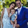 Julie Ricci, PJ et Gianni le jour de leur mariage, le 25 novembre 2019