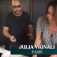 Julia Vignali et Kad Merad dans "Tous en cuisine", le 11 juin 2020, sur M6