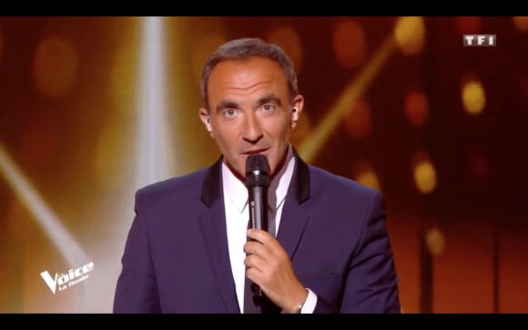 Nikos Aliagas lors de la finale de The Voice 2020, diffusée sur TF1. Le samedi 13 juin 2020.