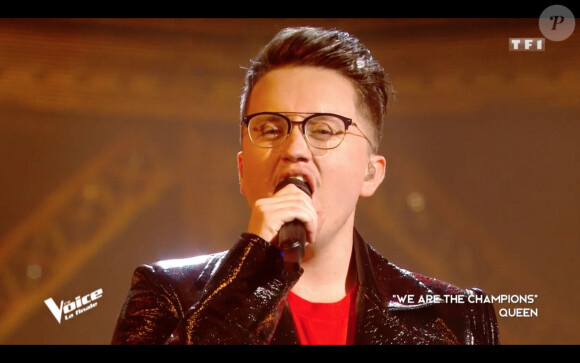 Antoine Delie lors de la finale de The Voice 2020, diffusée sur TF1. Le samedi 13 juin 2020.
