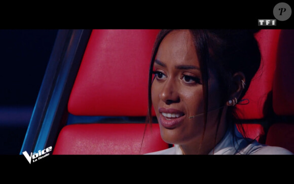Amel Bent lors de la finale de The Voice 2020, diffusée sur TF1. Le samedi 13 juin 2020.