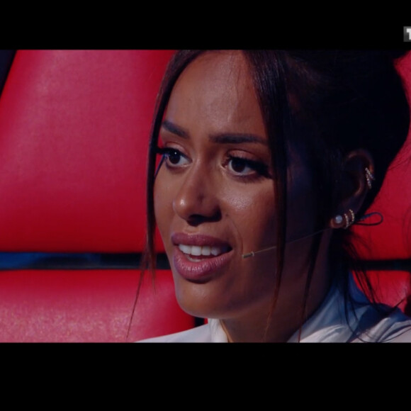 Amel Bent lors de la finale de The Voice 2020, diffusée sur TF1. Le samedi 13 juin 2020.