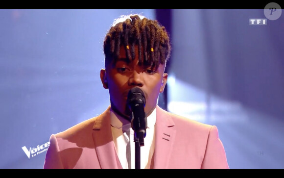 Tom Rochet lors de la finale de The Voice 2020, diffusée sur TF1. Le samedi 13 juin 2020.