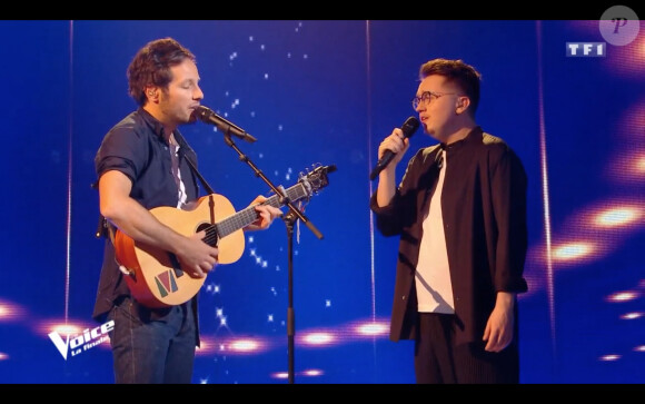 Vianney et Antoine Delie lors de la finale de The Voice 2020, diffusée sur TF1. Le samedi 13 juin 2020.