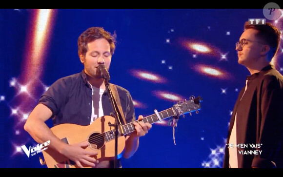 Vianney et Antoine Delie lors de la finale de The Voice 2020, diffusée sur TF1. Le samedi 13 juin 2020.