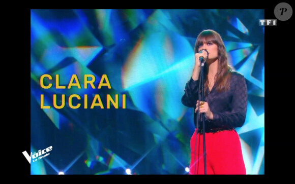 Clara Luciani lors de la finale de The Voice 2020, diffusée sur TF1. Le samedi 13 juin 2020.