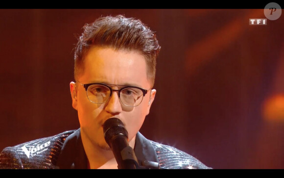 Antoine Delie lors de la finale de The Voice 2020, diffusée sur TF1. Le samedi 13 juin 2020.