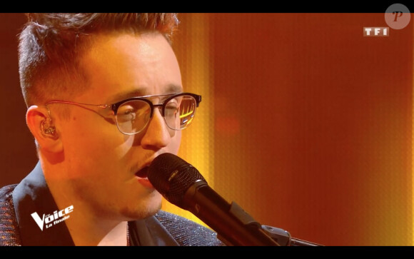 Antoine Delie lors de la finale de The Voice 2020, diffusée sur TF1. Le samedi 13 juin 2020.