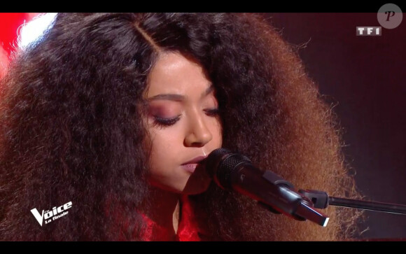 Whitney, grande gagnante de la huitième saison, lors de la finale de The Voice 2020, diffusée sur TF1. Le samedi 13 juin 2020.