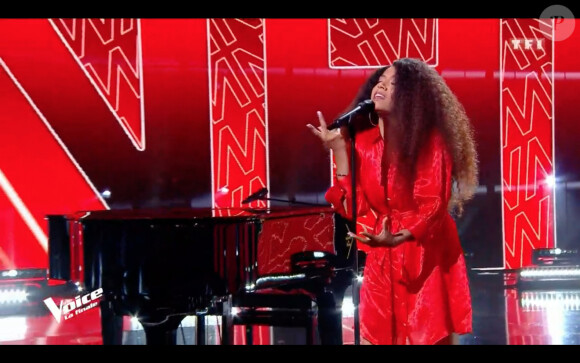 Whitney, grande gagnante de la huitième saison, lors de la finale de The Voice 2020, diffusée sur TF1. Le samedi 13 juin 2020.