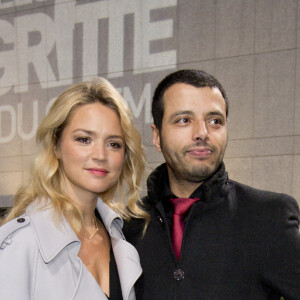 Virginie Efira et son compagnon Mabrouk El Mechri assistent à la 4ème Cérémonie des Magritte du Cinéma, au Square à Bruxelles, en 2014.