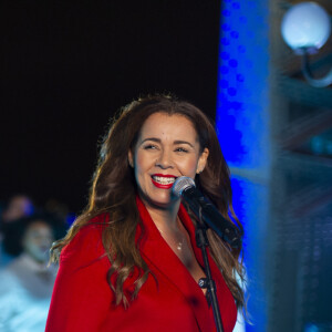 Exclusif - Chimène Badi - Concert anniversaire des 130 ans de la Tour Eiffel à Paris, au troisième étage, et qui sera diffusé le 26 octobre sur France 2. Le 3 octobre 2019. © Pierre Perusseau/ Bestimage