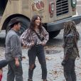 Exclusif - Khary Payton (King Ezekiel) sur le tournage de la série "The Walking Dead à Atlanta, le 29 octobre 2019.