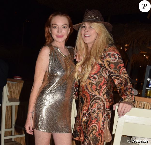 Exclusif - Lindsay Lohan fête son 32e anniversaire avec famille et amis à Mykonos. Grèce, le 2 juillet 2018.