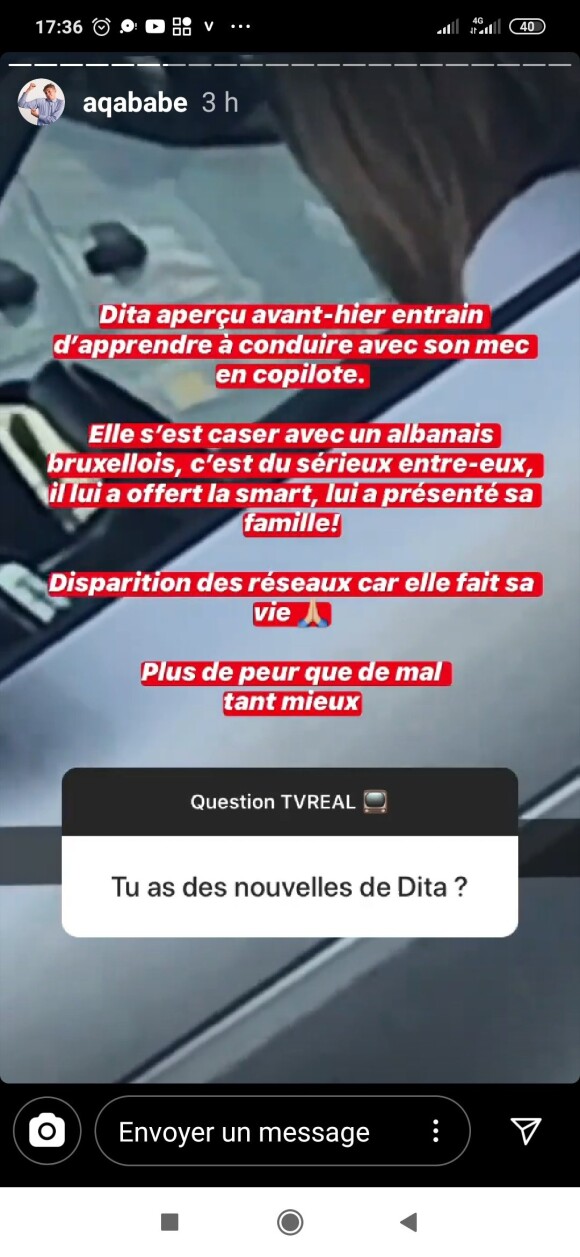 Aqababe répond aux rumeurs sur Dita Istrefi, Snapchat (juin 2020).