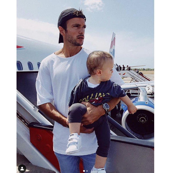 Hugo Philip et son fils Marlon (bientôt 2 ans). Photo datant de juin 2020.