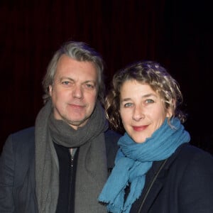 Eric Viellard et Isabelle Gélinas lors de la représentation du spectacle "Alex Lutz" à l'Olympia à Paris, le 8 février 2018. © Guirec Coadic/Bestimage