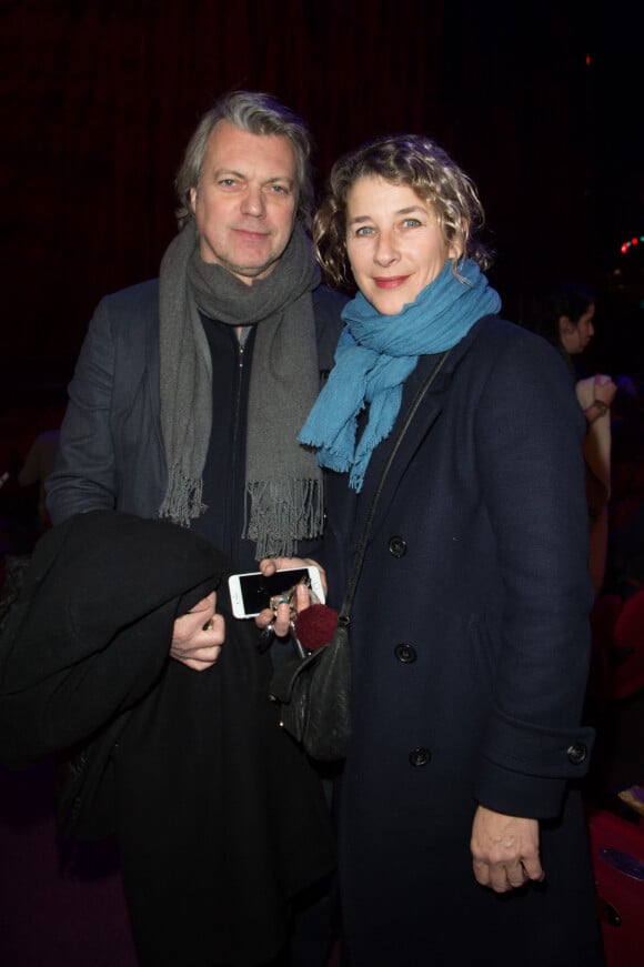 Eric Viellard et Isabelle Gélinas lors de la représentation du spectacle "Alex Lutz" à l'Olympia à Paris, le 8 février 2018. © Guirec Coadic/Bestimage