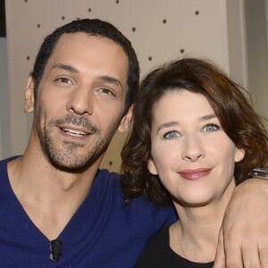 Tomer Sisley et Isabelle Gélinas - Enregistrement de l'émission "Vivement Dimanche" au studio Gabriel à Paris, le 6 janvier 2016. © Guirec Coadic/Bestimage