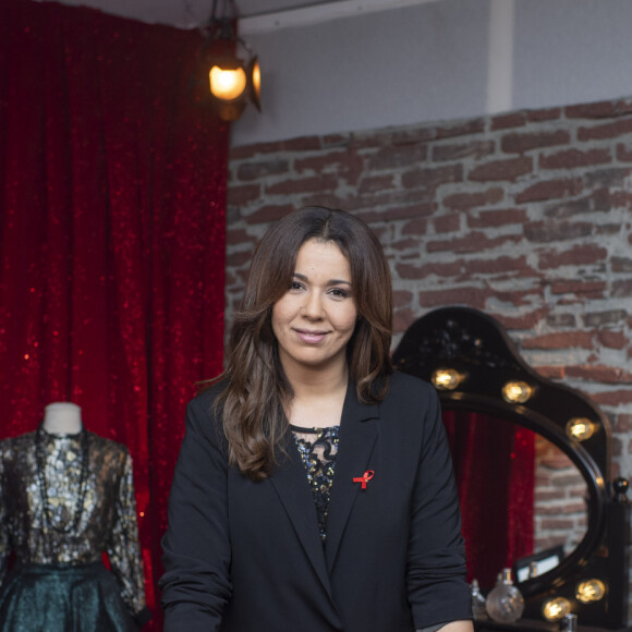 Exclusif - Chimène Badi - Backstage de l'enregistrement de l'émission "100 ans de comédies musicales pour le Sidaction", qui sera diffusée le 2 avril sur France 2. Le 10 mars 2020 © Moreau-Perusseau / Bestimage