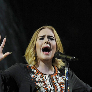 Concert de Adele à l'occasion du festival de Glastonbury le 25 juin 2016.