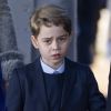 Le prince George de Cambridge lors de la messe de Noël en l'église Sainte-Marie-Madeleine à Sandringham au Royaume-Uni, le 25 décembre 2019.
