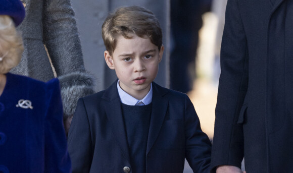 Le prince George de Cambridge lors de la messe de Noël en l'église Sainte-Marie-Madeleine à Sandringham au Royaume-Uni, le 25 décembre 2019.