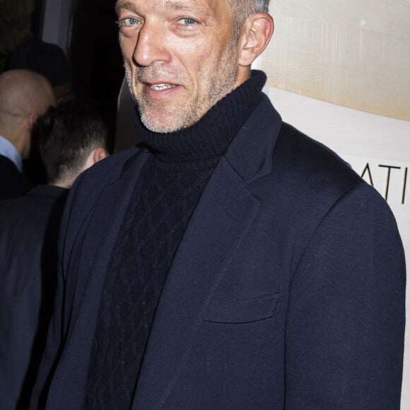 Vincent Cassel lors de la remise de la médaille d'Officier des Arts et des Lettres au rappeur O.Puccino par l'acteur, réalisateur et producteur V.Cassel à l'hôtel du Collectionneur à Paris, France, le 2 mars 2020. © Jack Tribeca/Bestimage