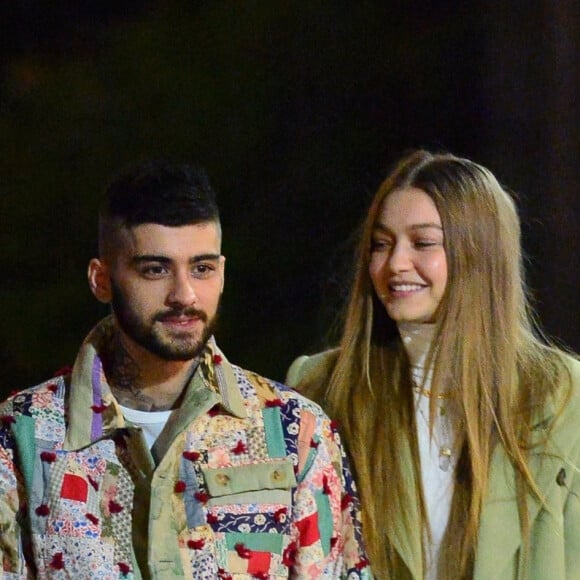 Gigi Hadid et Zayn Malik sont allés dîner au restaurant IL Buco avec B. Hadid et D. Lipa pour l'anniversaire de Yolanda Hadid (la mère de Bella et Gigi) à New York, le 11 janvier 2020.