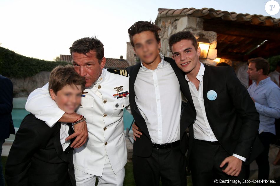 Exclusif - Benjamin Castaldi et ses fils Julien, Simon et ...