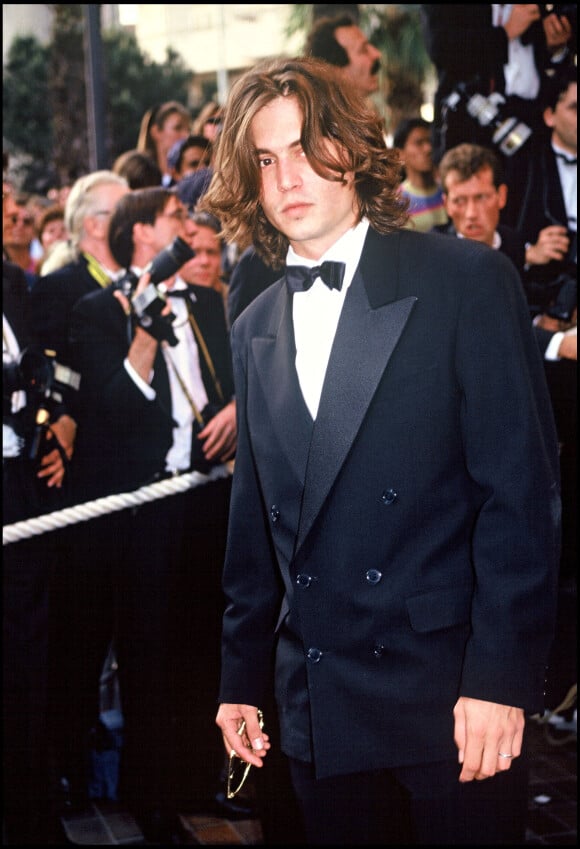 Johnny Depp au Festival de Cannes en 1992.
