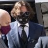 Johnny Depp arrive à la cour royale de justice à Londres, pour entamer le procès pour diffamation contre le magazine The Sun Newspaper. Le 7 juillet 2020