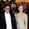 Johnny Depp et son ex-fiancée Amber Heard - Soirée du Met Ball / Costume Institute Gala 2014: "Charles James: Beyond Fashion" à New York, le 5 mai 2014.