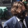Johnny Depp arrive à la cour royale de justice à Londres, pour entamer le procès pour diffamation contre le journal "The Sun". Le 7 juillet 2020 © Ray Tang / Zuma Press / Bestimage