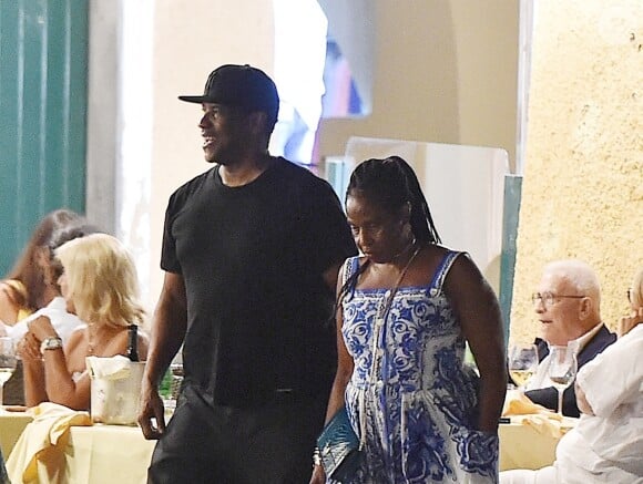 Exclusif - Denzel Washington profite de ses vacances en famille avec sa femme Pauletta et sa fille Olivia à Portofino en Italie le 17 août 2018.