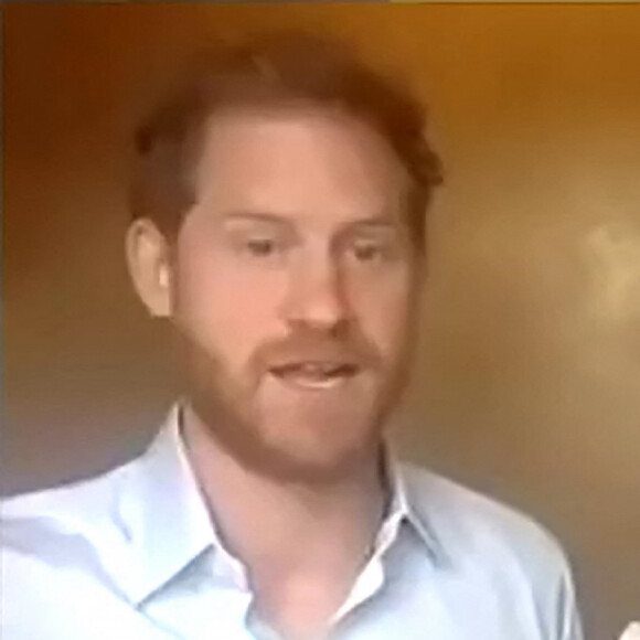 Le prince Harry, duc de Sussex, et Meghan Markle, duchesse de Sussex, abordent la question des inégalités et du racisme institutionnel dans une vidéoconférence avec de jeunes leaders, en leur qualité de Président et vice-président de Queen's Commonwealth Trust (QCT). Los Angeles. Le 6 juillet 2020.