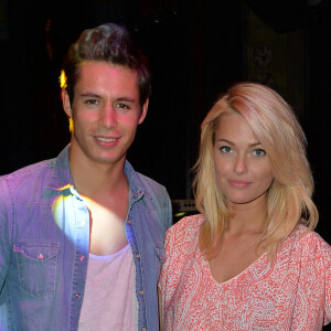Caroline Receveur et son ex Valentin Lucas - Showcase de Sébastien Patoche au Théatre du Renard à Paris le 1er juillet, 2014.