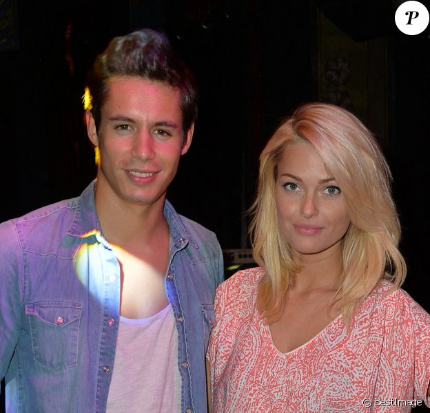 Caroline Receveur et son ex Valentin Lucas - Showcase de Sébastien Patoche au Théatre du Renard à Paris le 1er juillet, 2014.